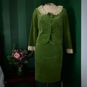 Vintage velvet suit dress Garey California